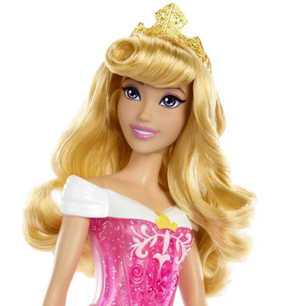 imagen de Princesas Disney: Muñeca princesa Aurora brillante - Mattel 3