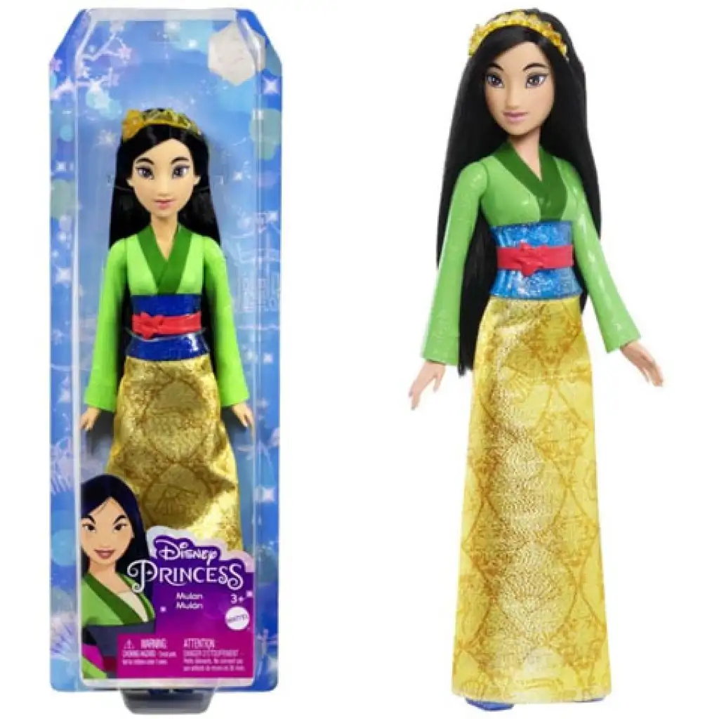 imagen de Princesas Disney: Muñeca Princesa Mulan Brillante - Mattel 1
