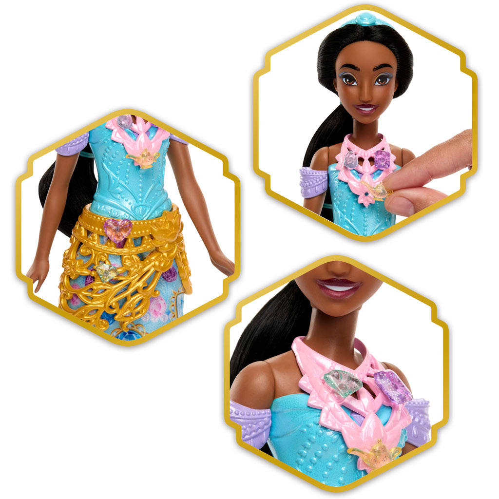 imagen de Princesas Disney - Muñeca Sorpresa Corazón Desnudo - Jasmine - Mattel 3