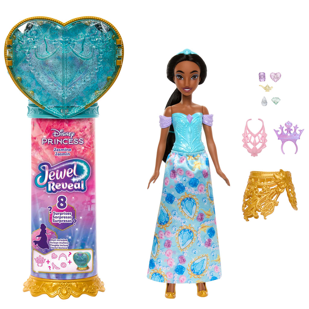 imagen de Princesas Disney - Muñeca Sorpresa Corazón Desnudo - Jasmine - Mattel 6