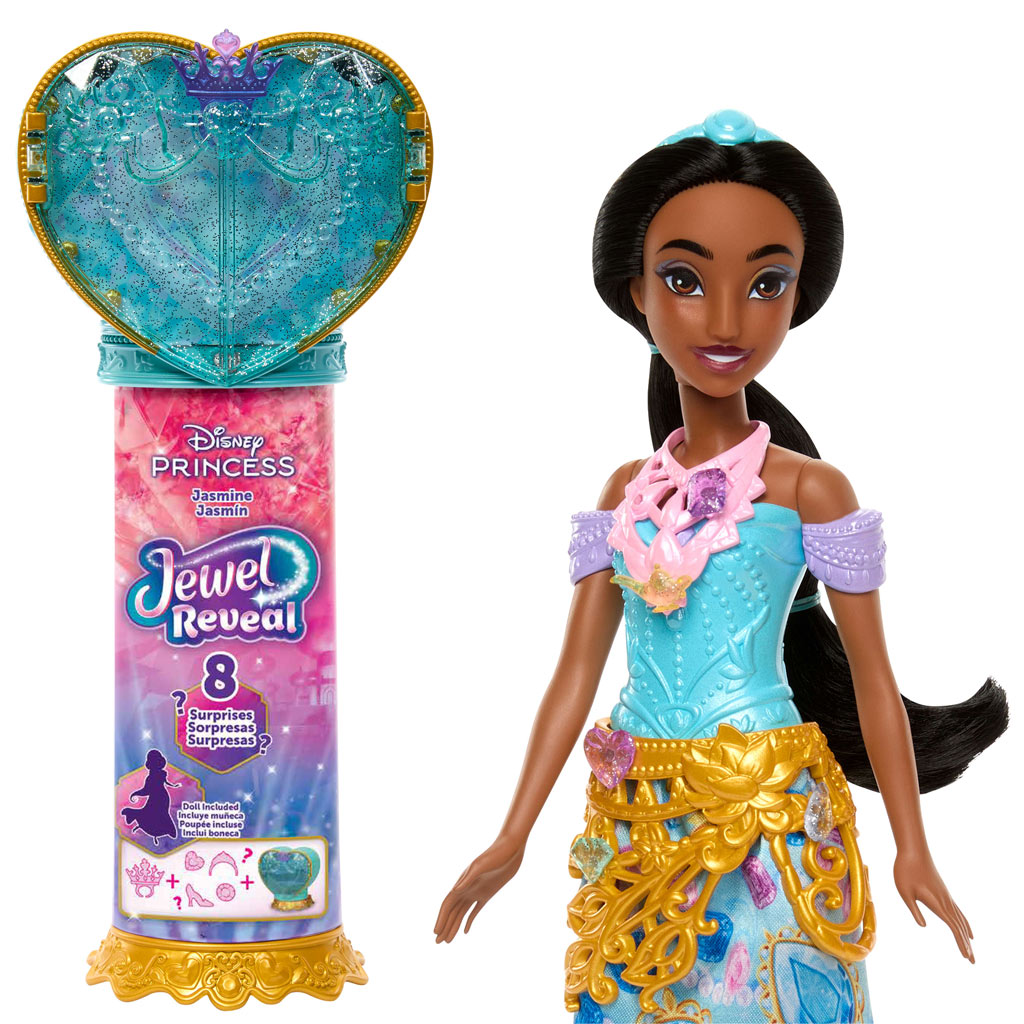 imagen de Princesas Disney - Muñeca Sorpresa Corazón Desnudo - Jasmine - Mattel 1