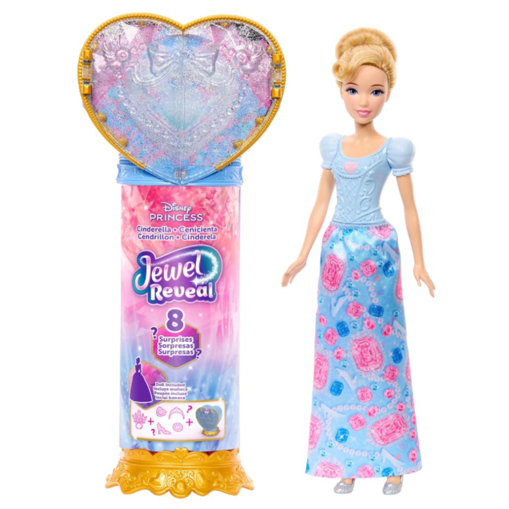 imagen de Princesas Disney: Muñeca sorpresa de corazón - Cenicienta - Mattel 1