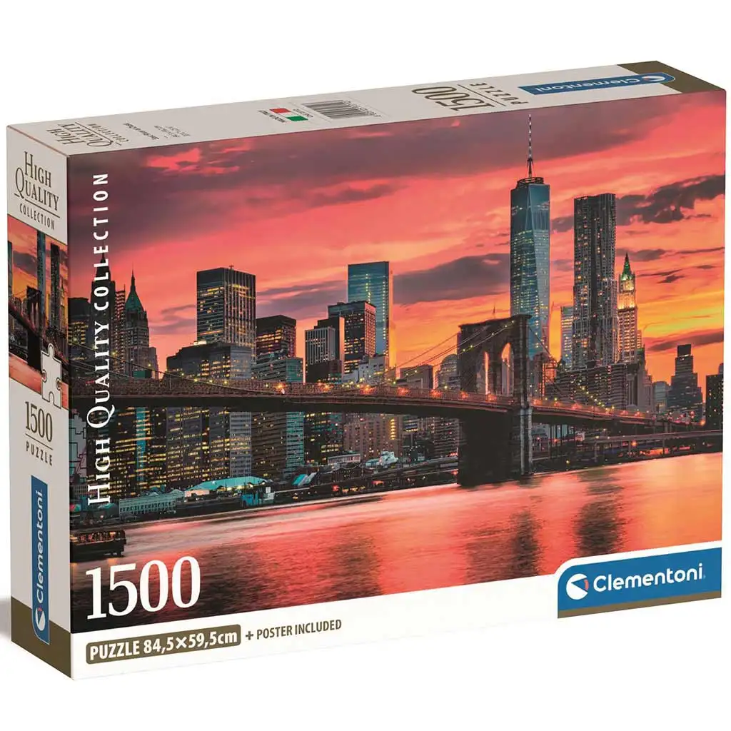imagen de Puente al atardecer rompecabezas de 1500 piezas HQC 84,5x59,5cm - Clementoni 1