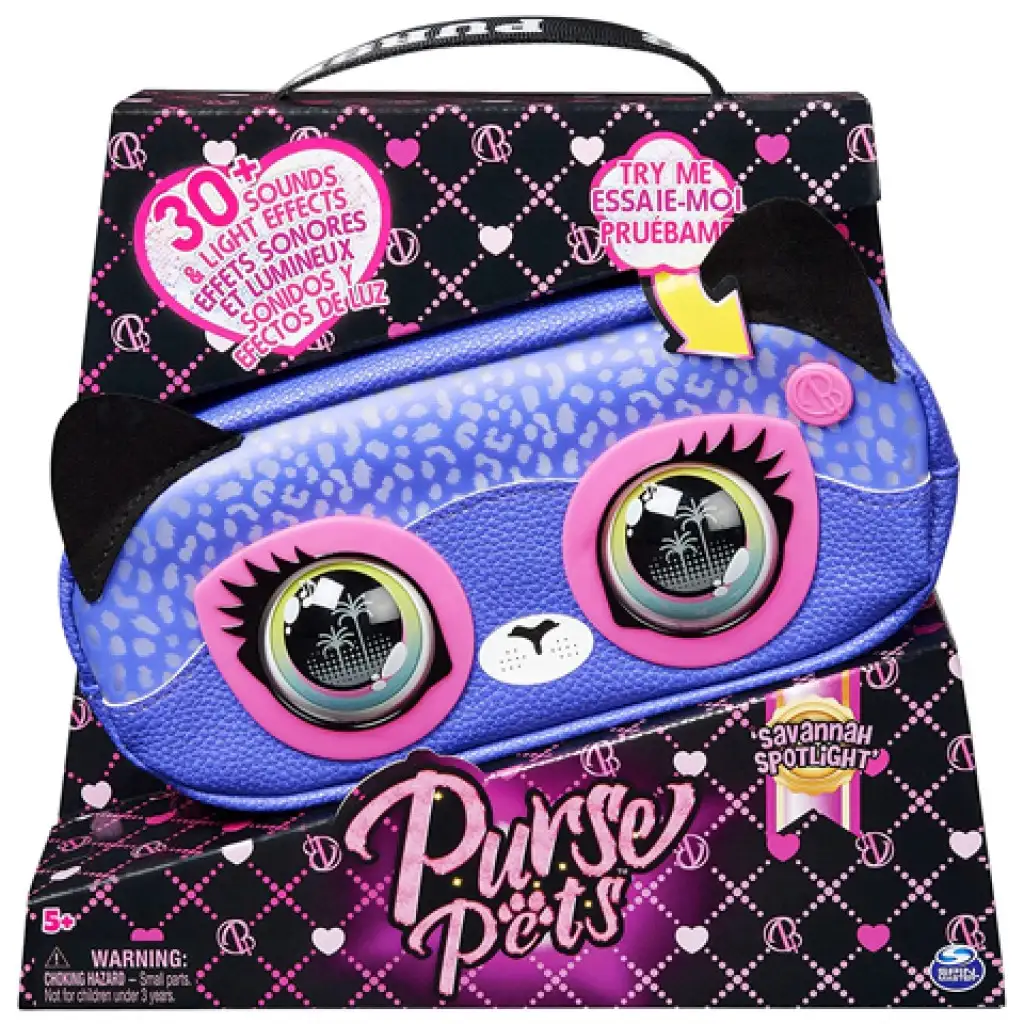 imagen de Purse Pets: Savannah Cheetah mochila interactiva - Spin Master 1
