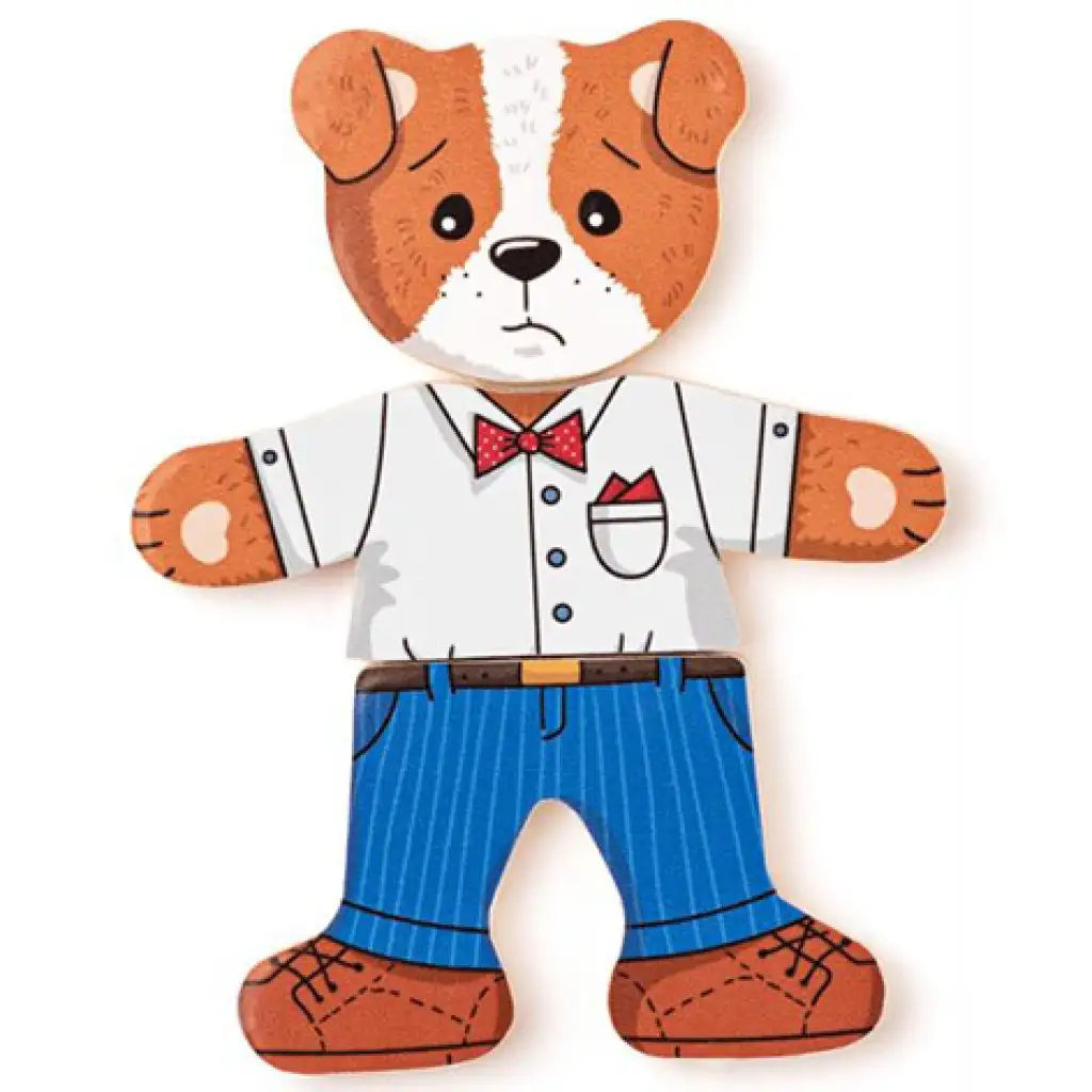 imagen de Puzle de madera de perro vestido 18 piezas - Woodyland 2