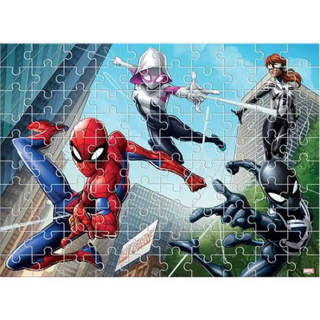 imagen de Puzzle 2 en 1 de Spiderman para colorear de 100 piezas 2