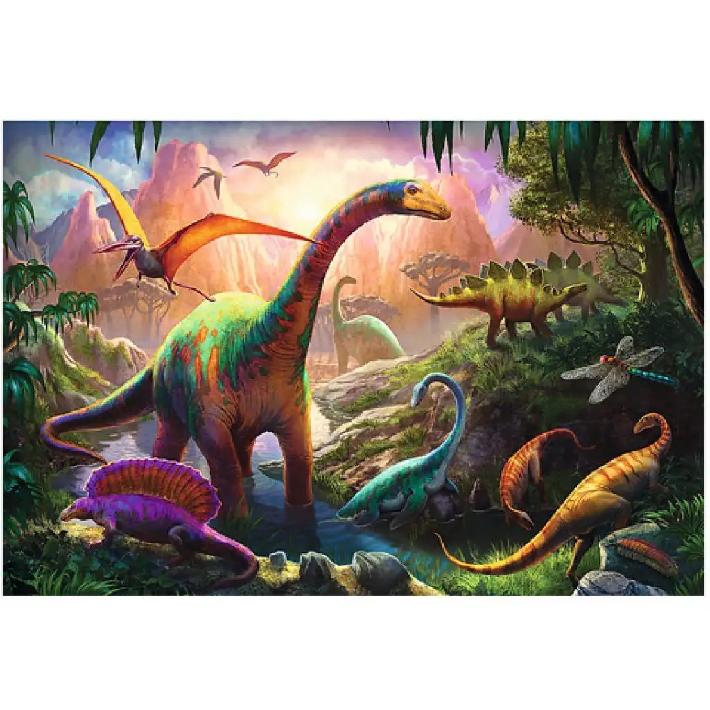 imagen de Puzzle de 100 piezas de los dinosaurios - Trefl 2