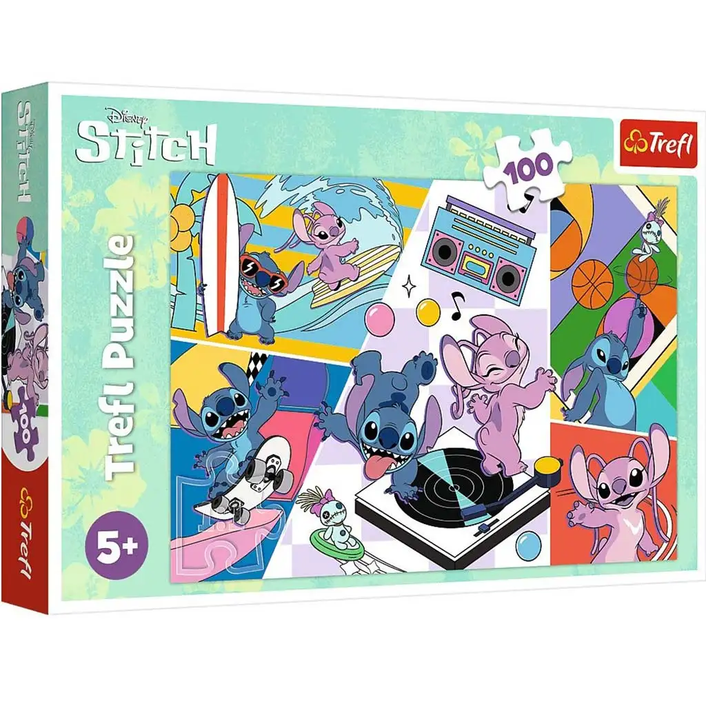 imagen de Puzzle de 100 piezas de recuerdos de Disney Lilo & Stitch - Trefl 1