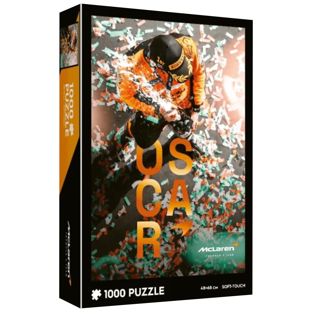 imagen de Puzzle de 1000 piezas de Fórmula 1 McLaren Oscar Piastri Soft-Touch - Trefl 1