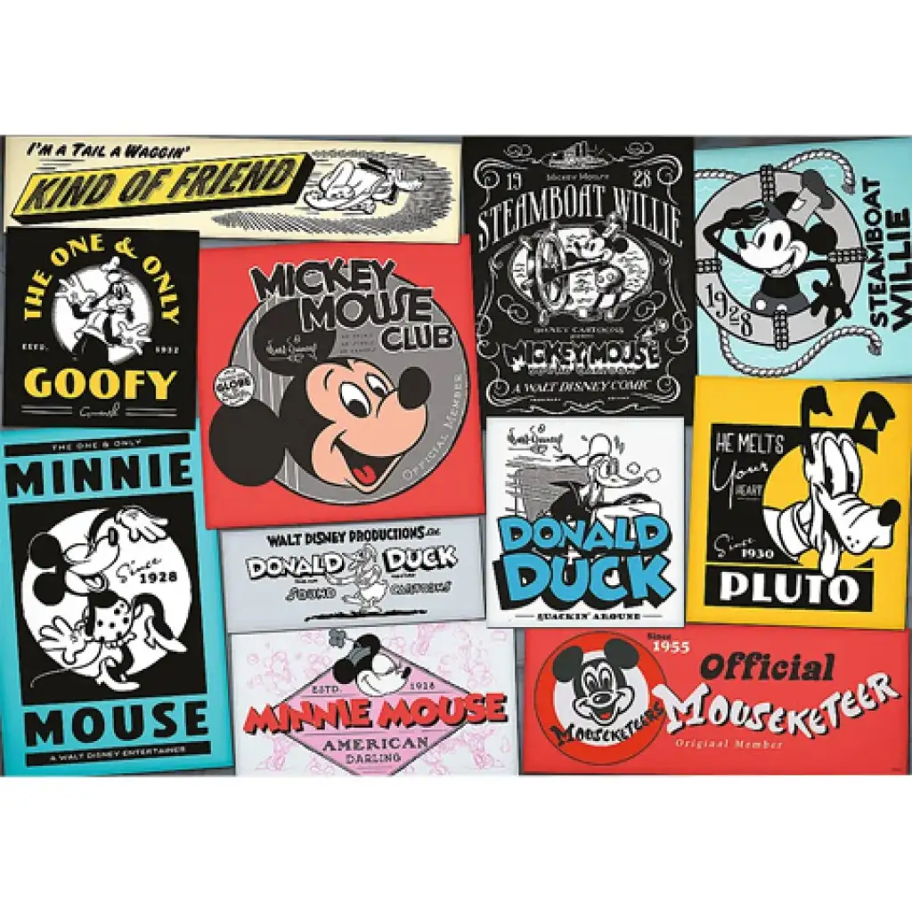 imagen de Puzzle de 1000 piezas de pósters retro de Disney - Trefl 2