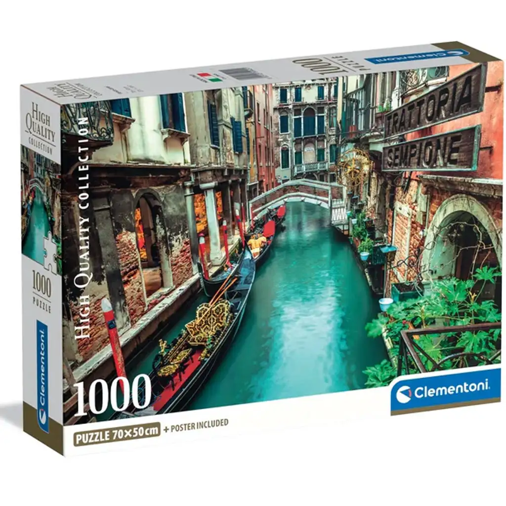 imagen de Puzzle de 1000 piezas del canal de Venecia HQC - Clementoni 1