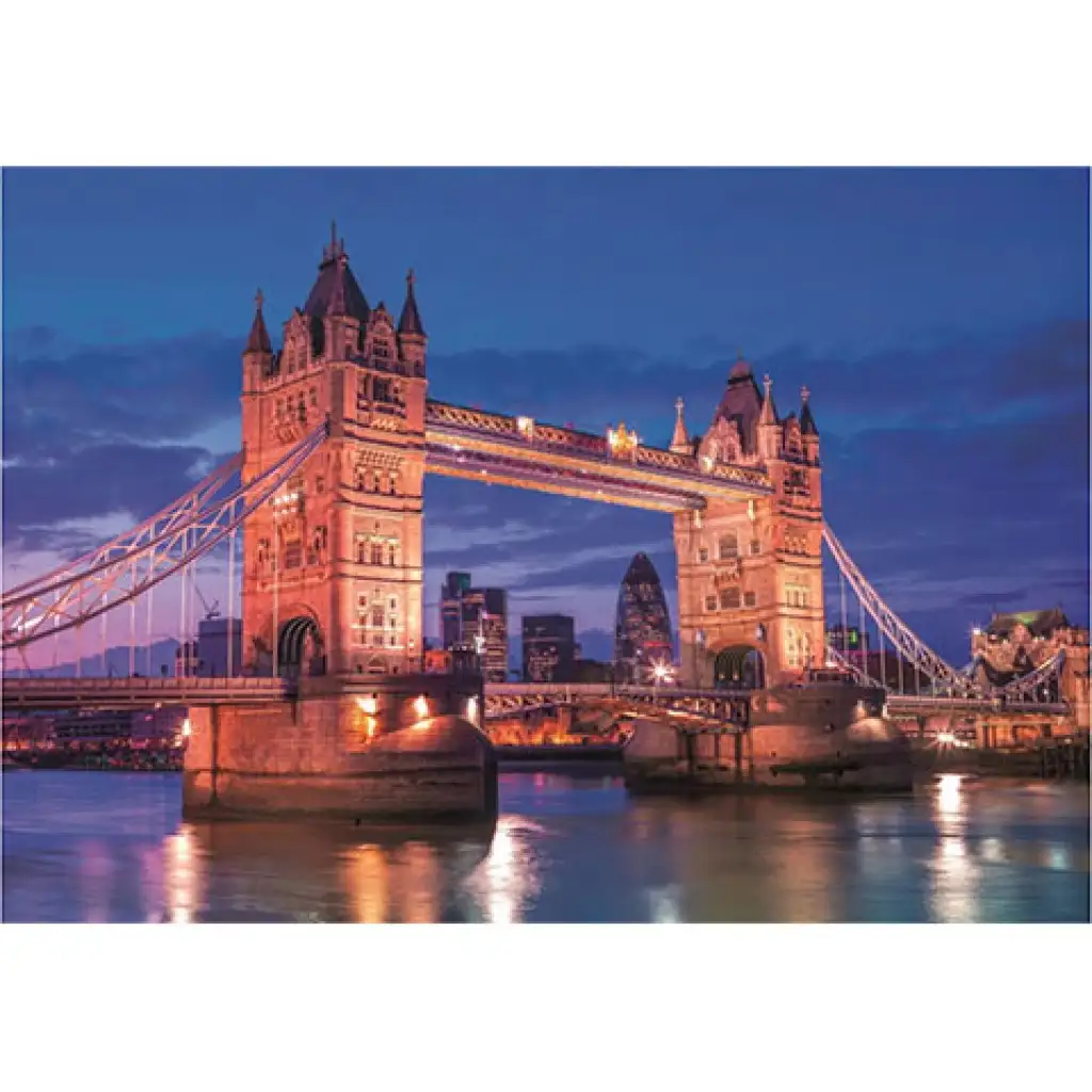 imagen de Puzzle de 1000 piezas del puente Tower, HQC de Londres - Clementoni 2