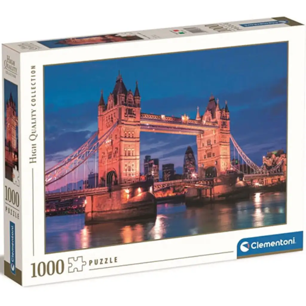 imagen de Puzzle de 1000 piezas del puente Tower, HQC de Londres - Clementoni 1