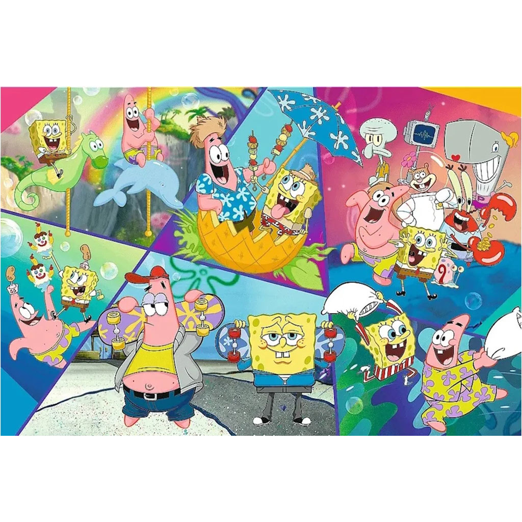 imagen de Puzzle de 300 piezas de los habitantes de Bob Esponja y Fondo de Bikini - Trefl 2