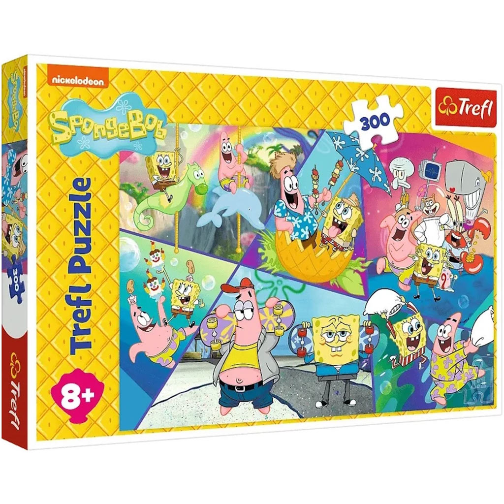 imagen de Puzzle de 300 piezas de los habitantes de Bob Esponja y Fondo de Bikini - Trefl 1