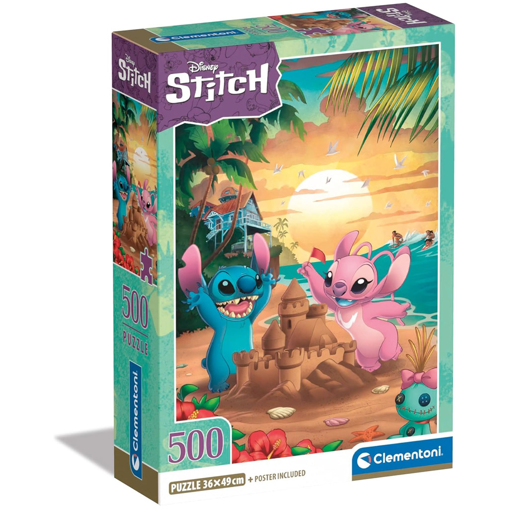 imagen de Puzzle de 500 piezas de Disney Stitch - Clementoni 1