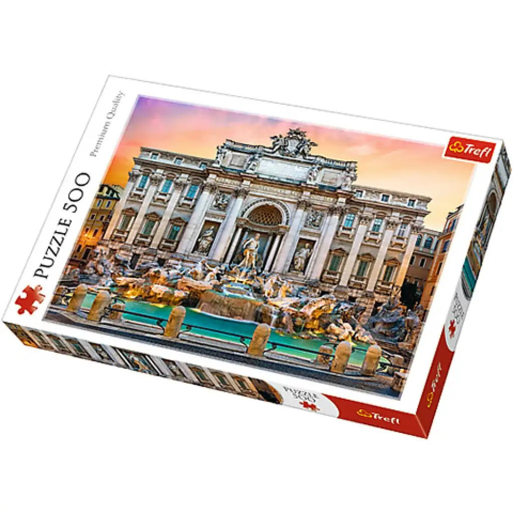 imagen de Puzzle de 500 piezas de la Fontana de Trevi, Roma - Trefl 1