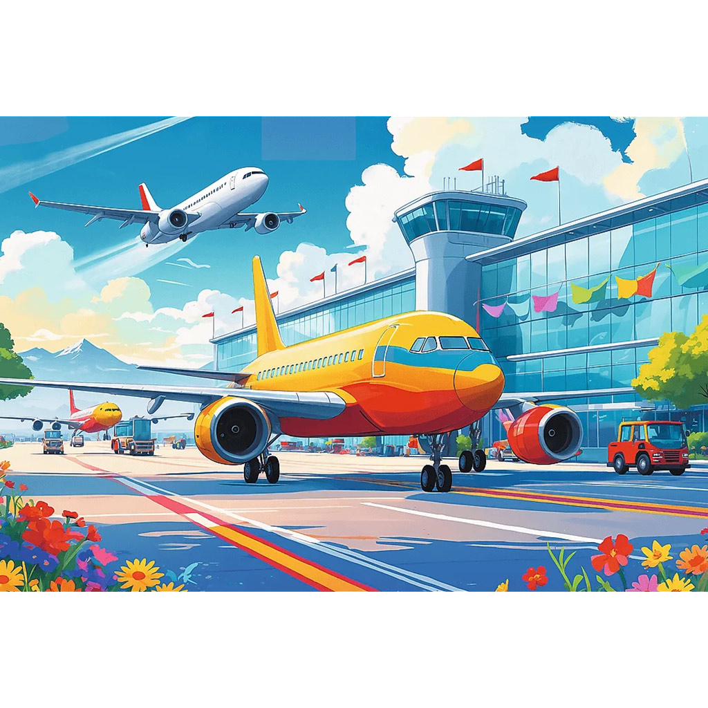 imagen de Puzzle de aeropuerto de 100 piezas - Trefl 2