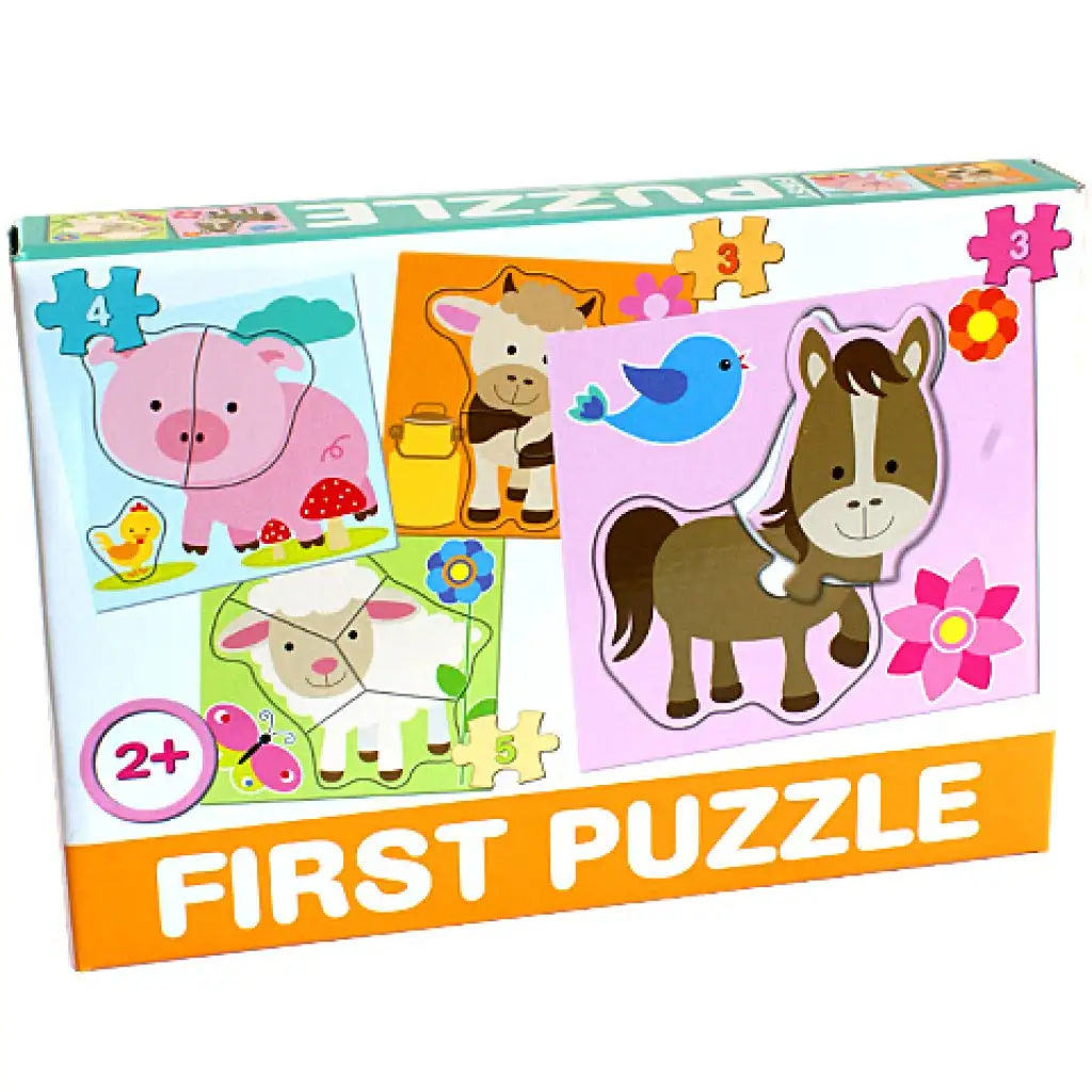 imagen de Puzzle de Bebé de Animales de Granja - D-Toys 1
