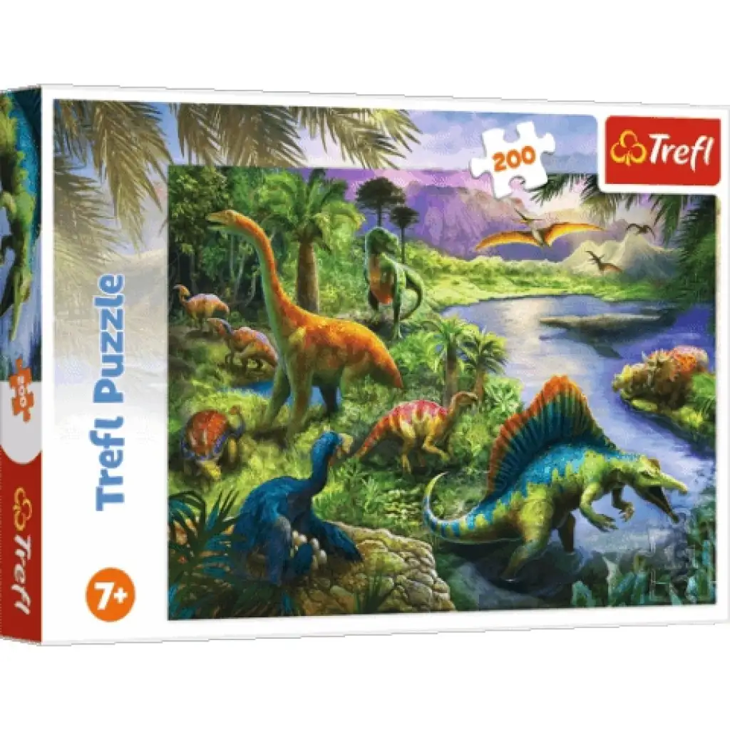 imagen de Puzzle de dinosaurios depredadores de 200 piezas - Trefl 1