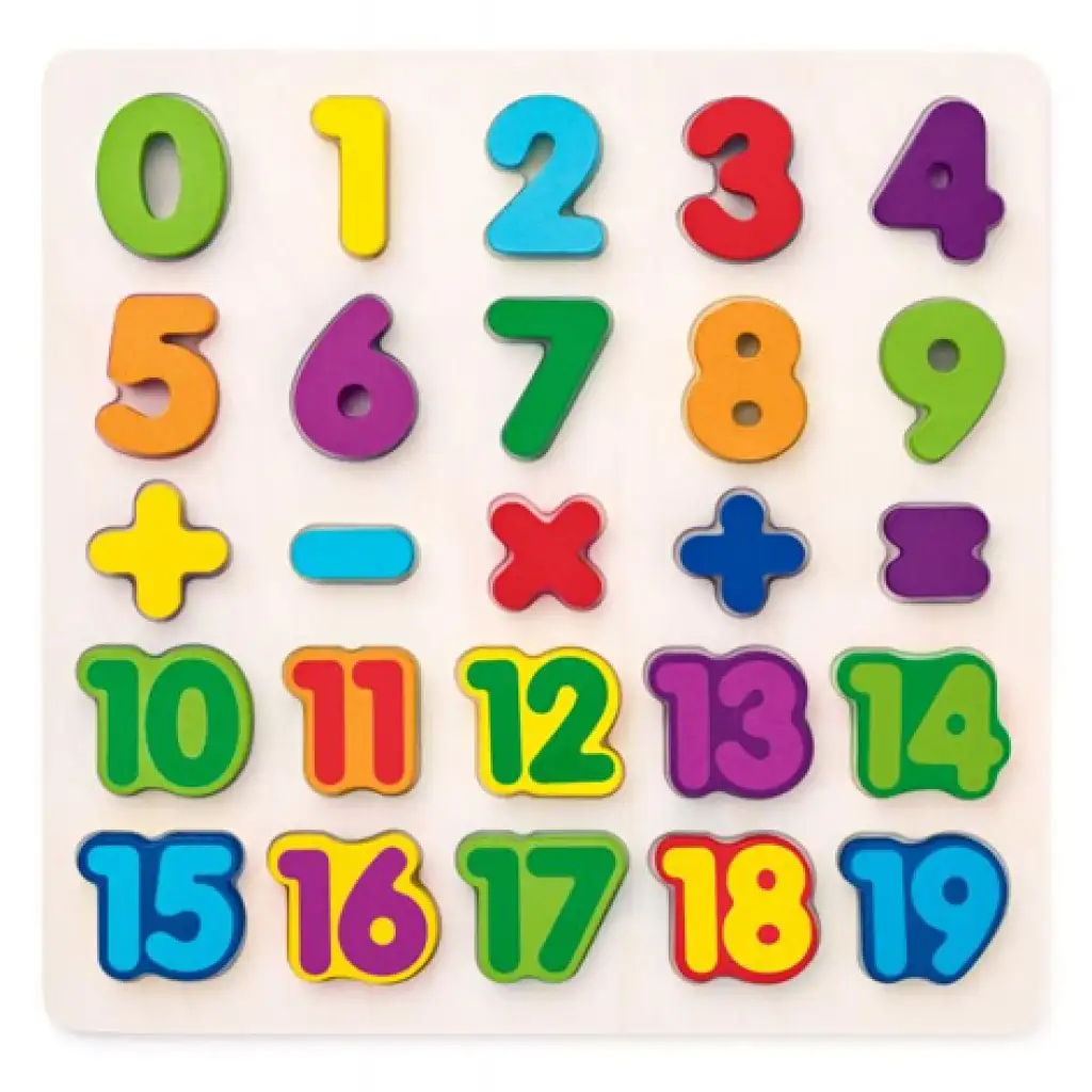 imagen de Puzzle de formas de madera de números de 25 piezas - Woodyland 1
