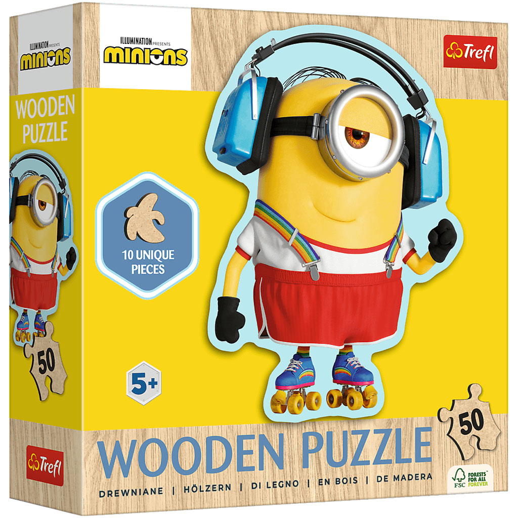 imagen de Puzzle de madera de 50 piezas de Minions - Trefl 1