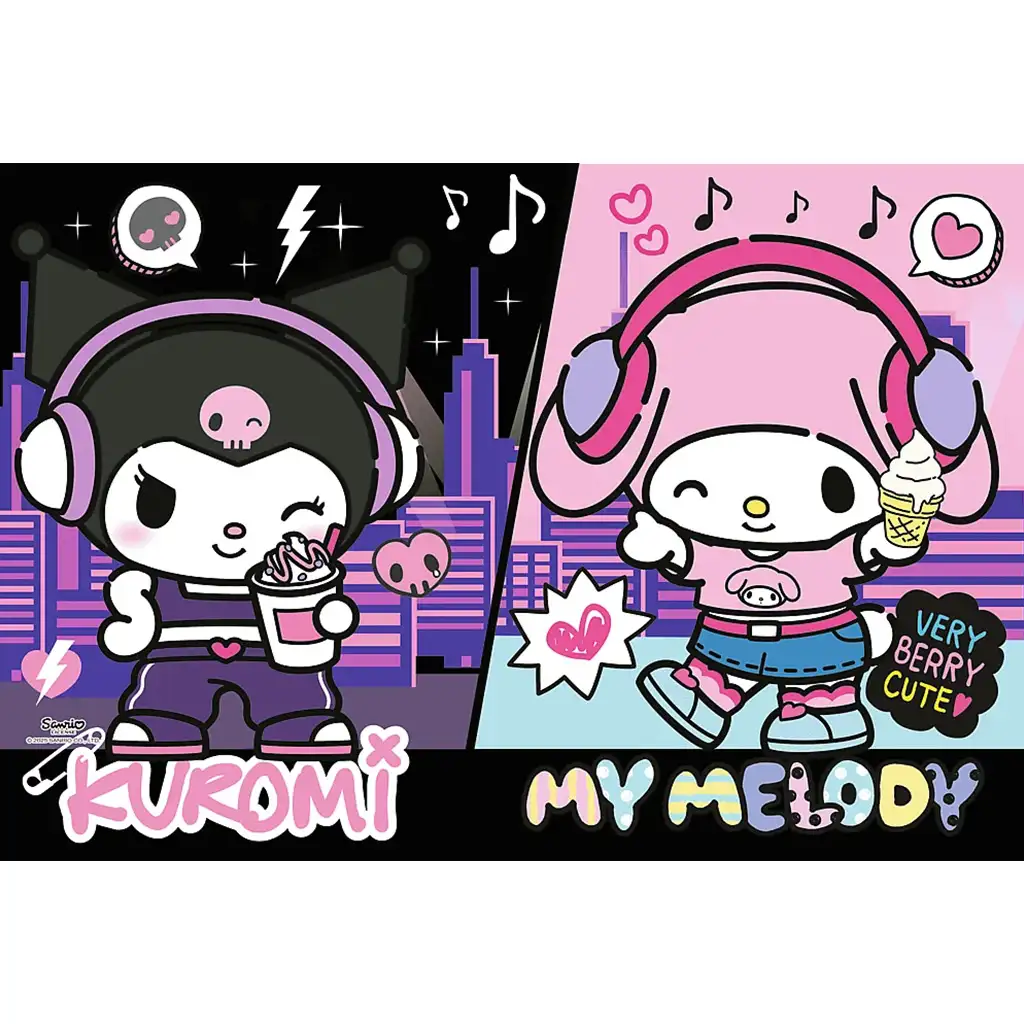 imagen de Puzzle de ritmo urbano de Kuromi y My Melody de 160 piezas - Trefl 2