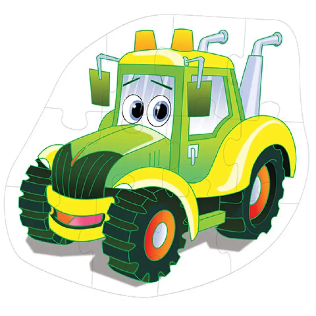 imagen de Puzzle de suelo gigante de tractor 12 piezas 2