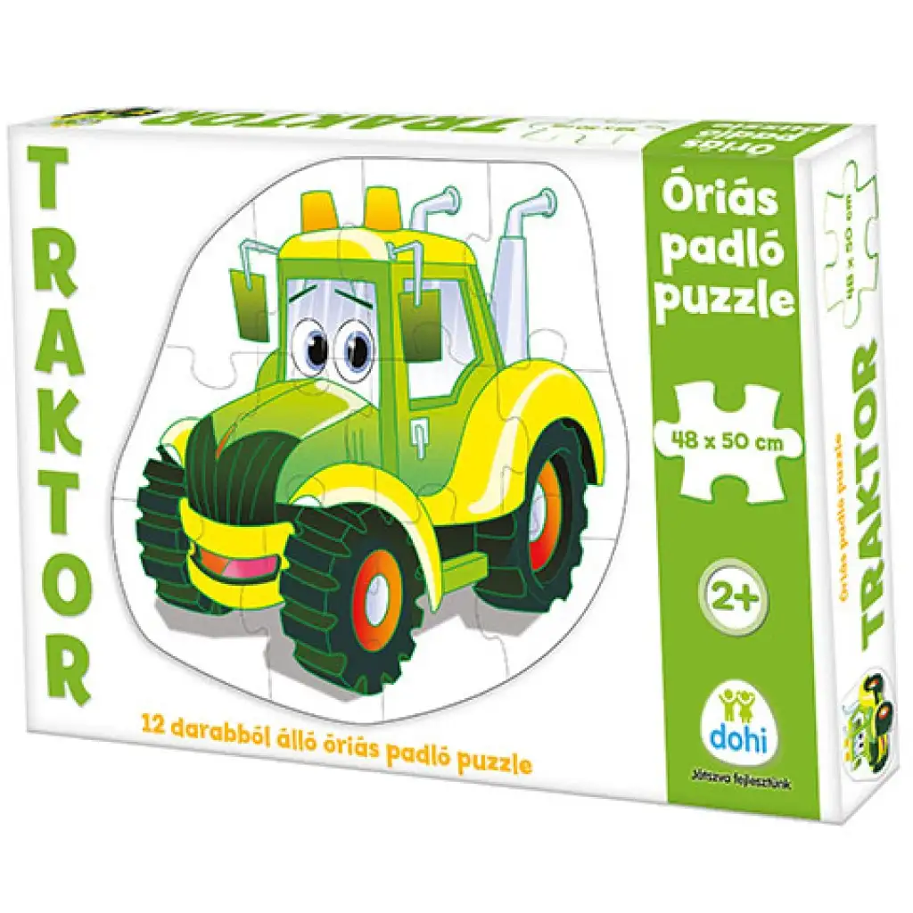 imagen de Puzzle de suelo gigante de tractor 12 piezas 1