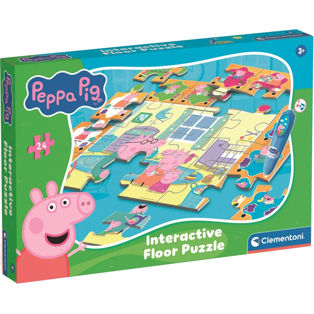 imagen de Puzzle de suelo interactivo de Peppa Pig de 24 piezas - Clementoni 1