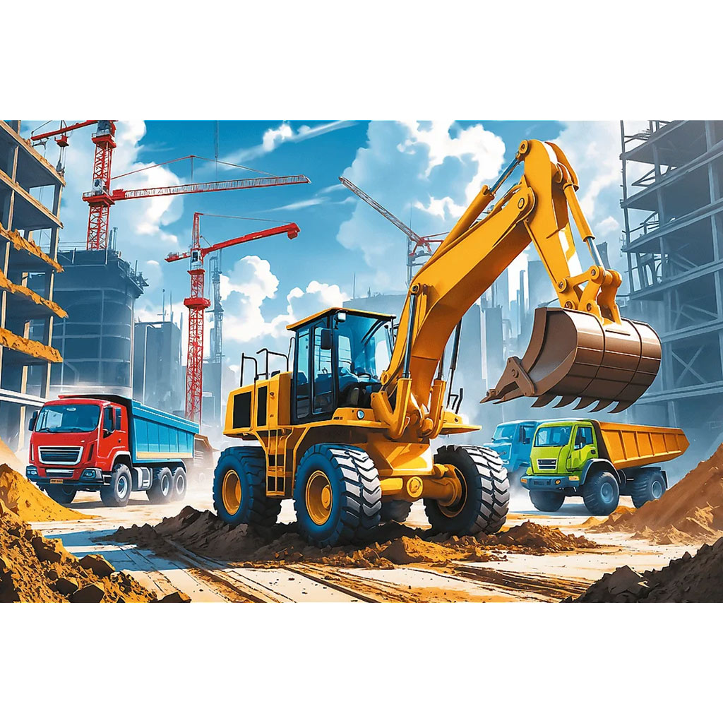 imagen de Puzzle de tractor excavador de 60 piezas - Trefl 2