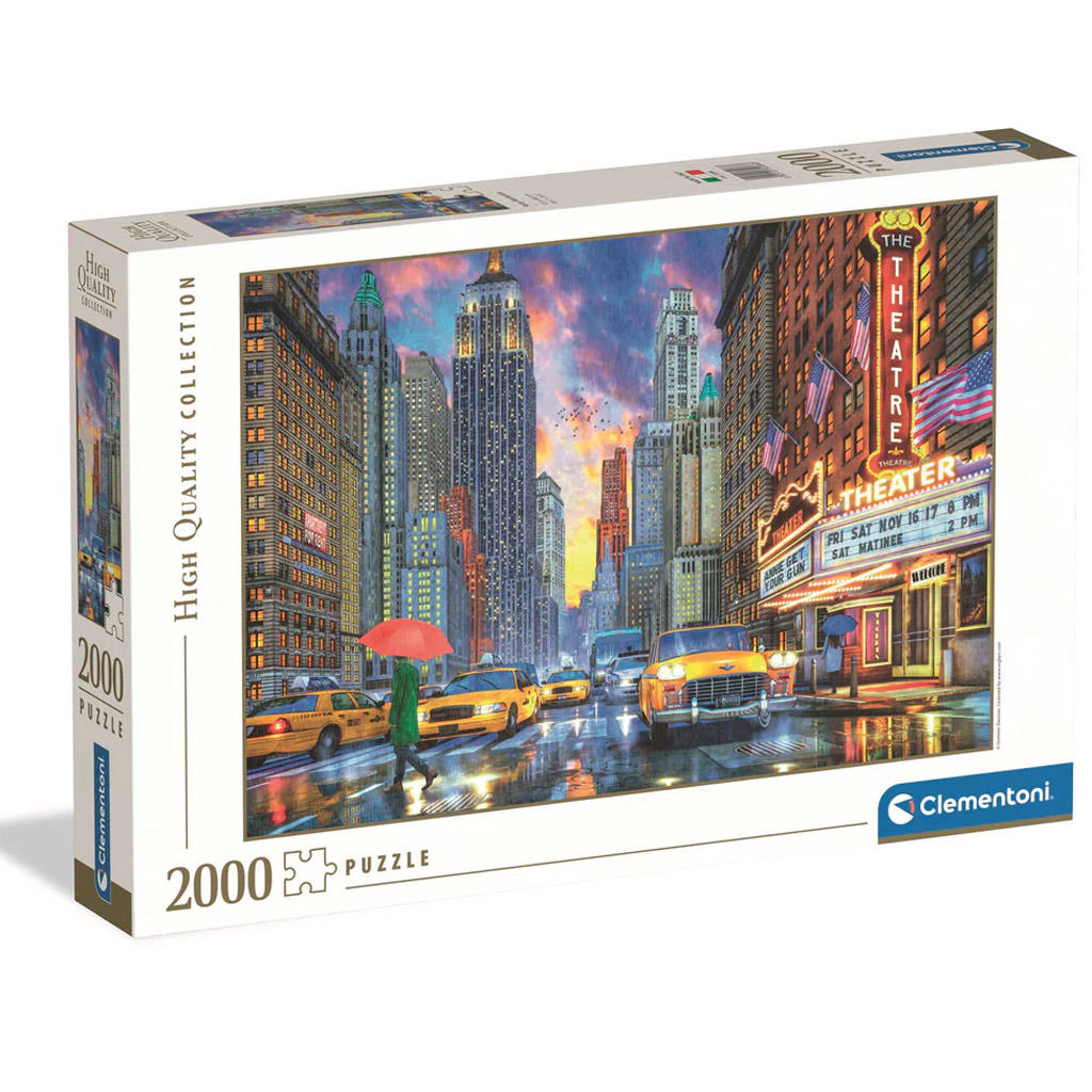 imagen de Puzzle HQC de 2000 piezas de Manhattan Lluvioso - Clementoni 1