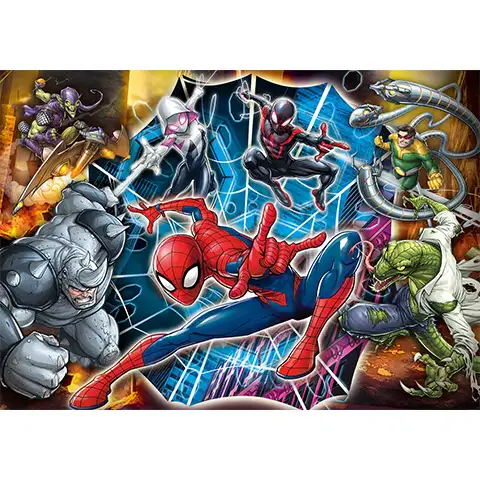 imagen de Puzzle Maxi de 104 piezas de Marvel Spiderman y sus enemigos - Clementoni 2