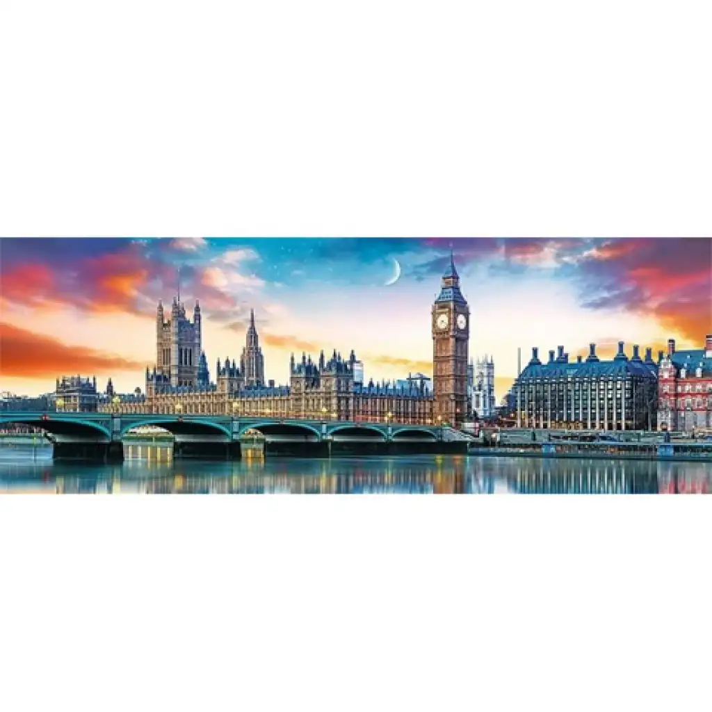 imagen de Puzzle panorámico de 500 piezas de Big Ben y la Abadía de Westminster, Londres - Trefl 2