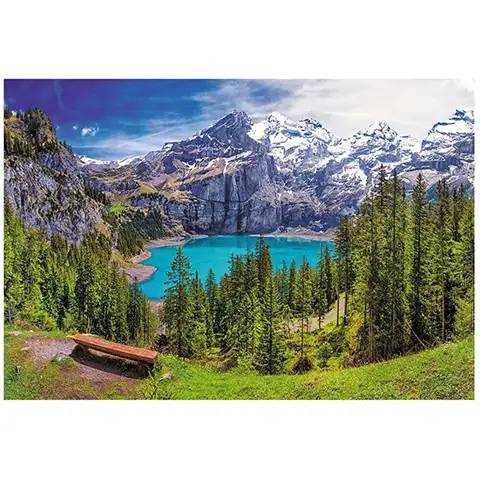 imagen de Puzzle premium de 1500 piezas del lago Oeschinen, Alpes, Suiza - Trefl 2