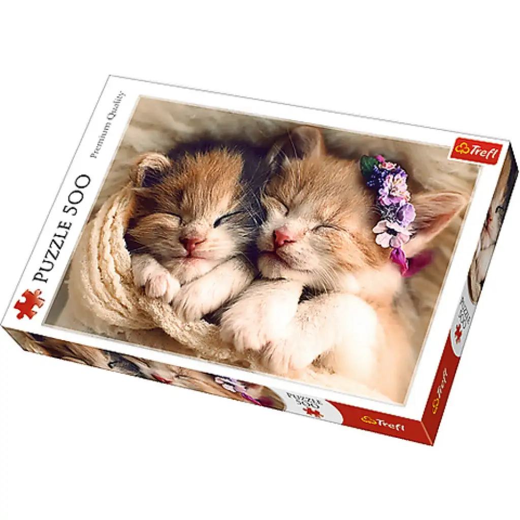 imagen de Puzzle premium de 500 piezas de gatitos dormilones - Trefl 1