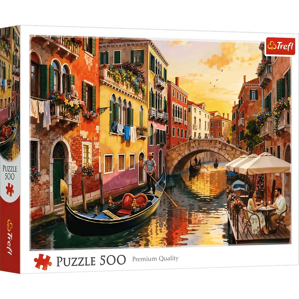 imagen de Puzzle Premium Quality de 500 piezas de Venecia al atardecer – Trefl 1