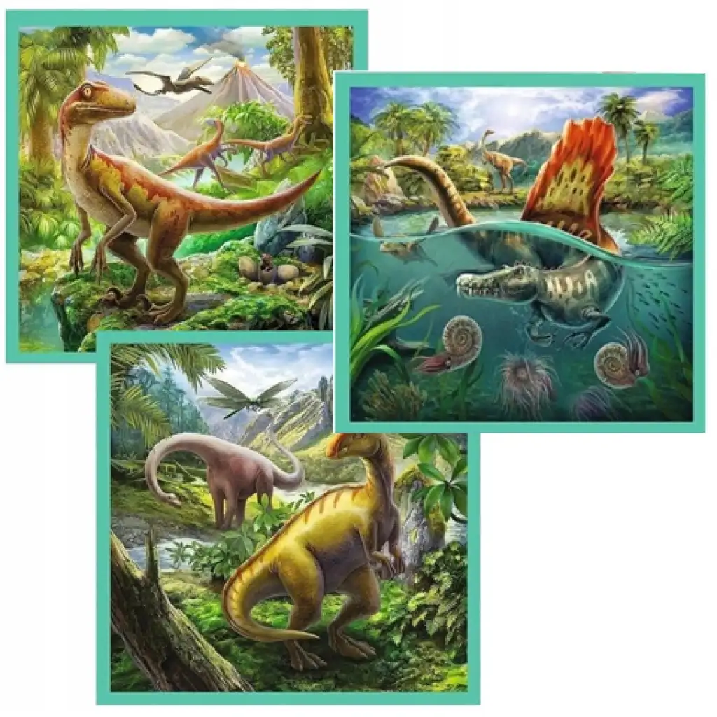 imagen de Puzzle set de dinosaurios 3 en 1 - Trefl 2