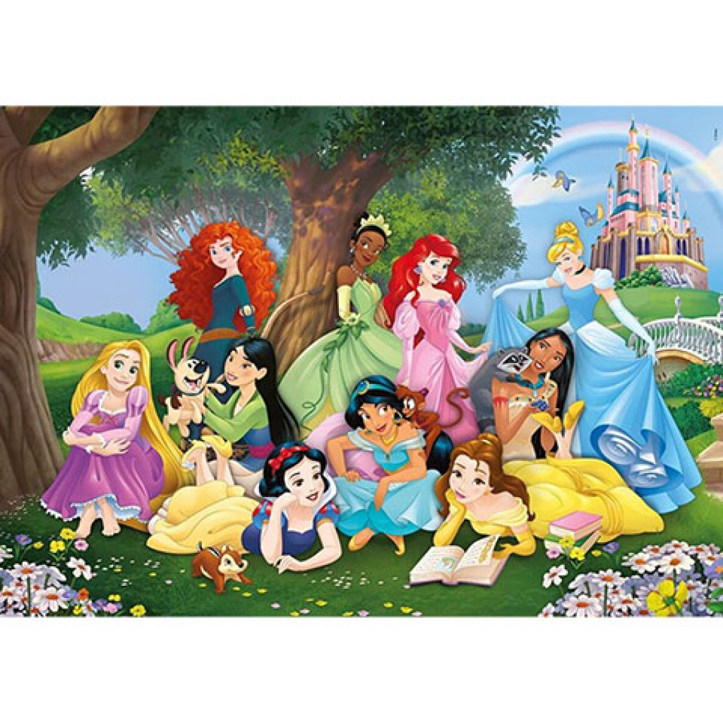 imagen de Puzzle Super Color de 104 piezas de Princesas Disney - Clementoni 2