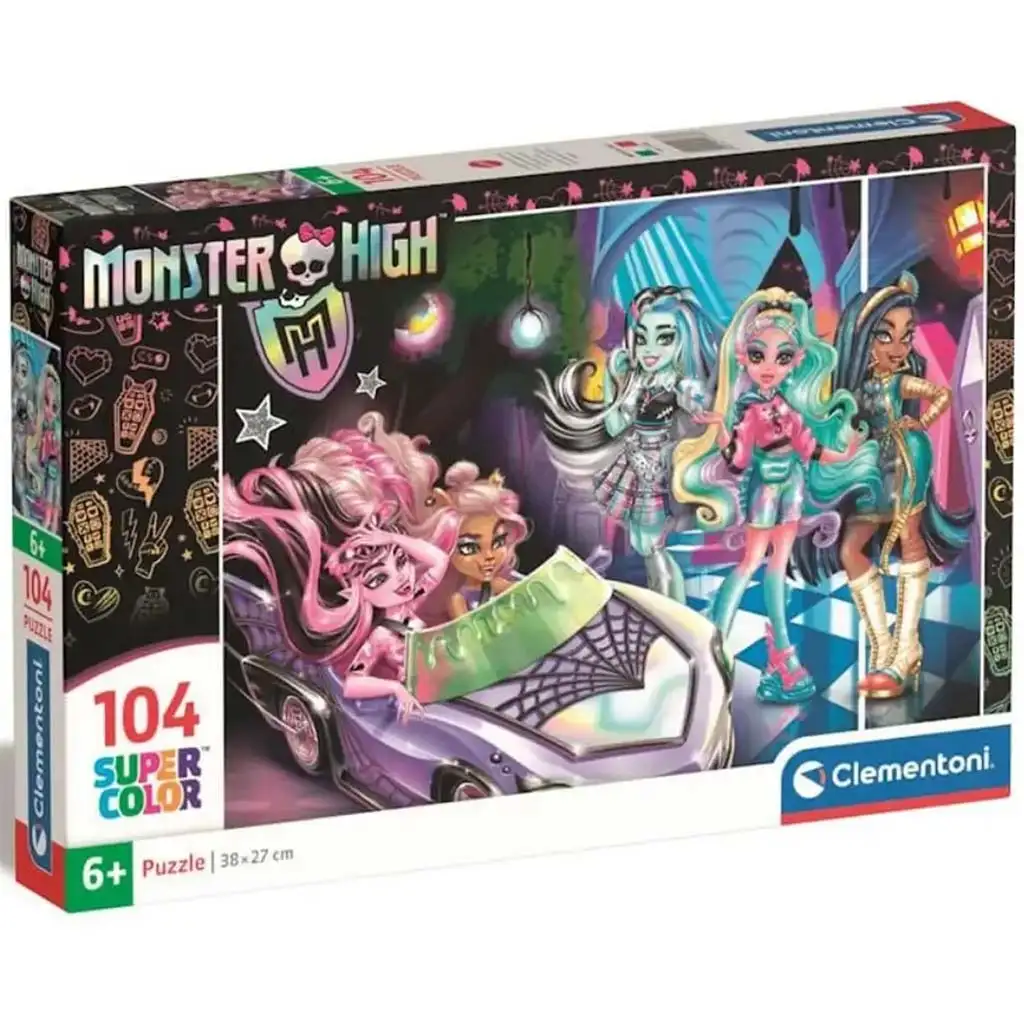 imagen de Puzzle Supercolor de 104 piezas de Monster High - Clementoni 1