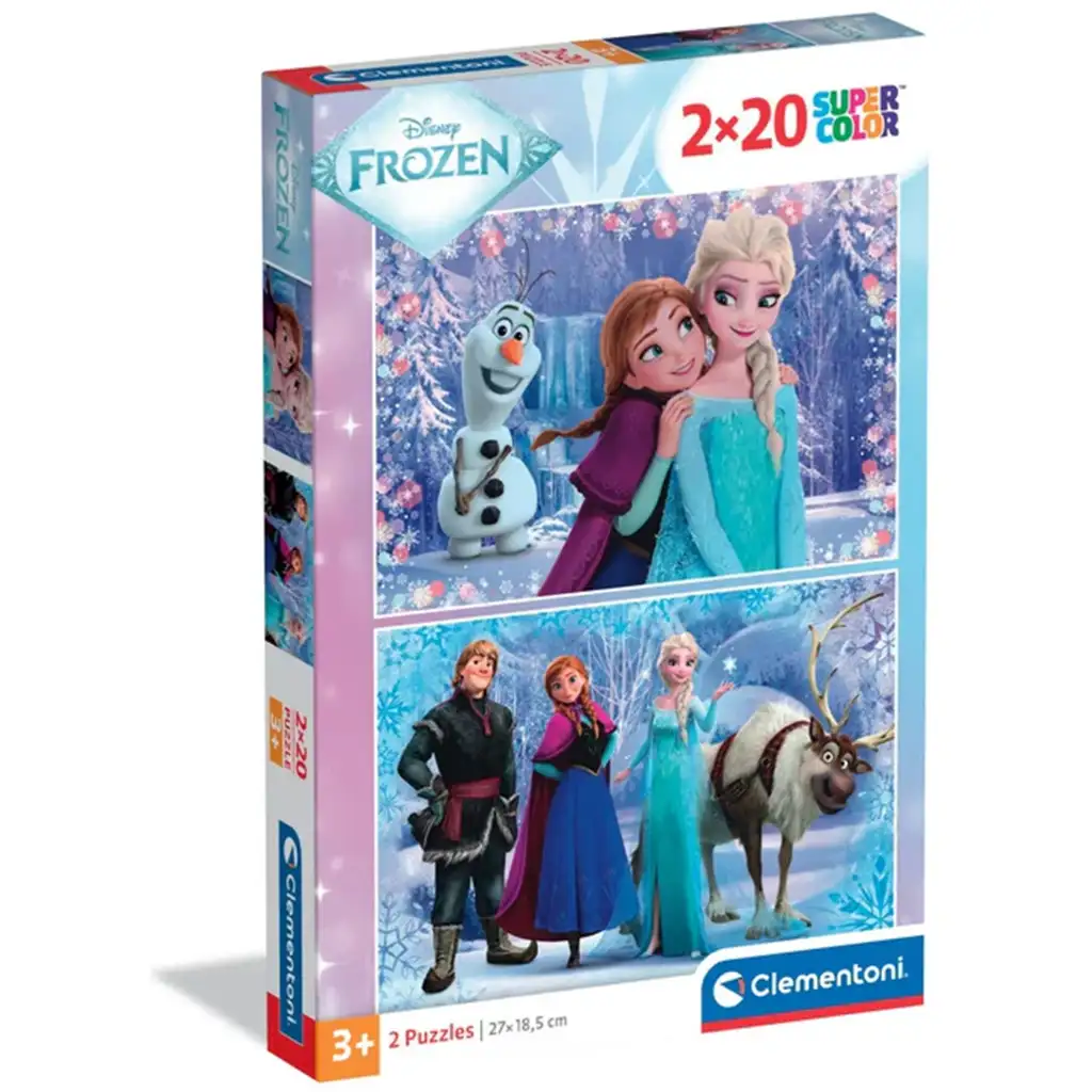 imagen de Puzzle supercolor de 20 piezas de la mágica aventura de Frozen - Clementoni 1