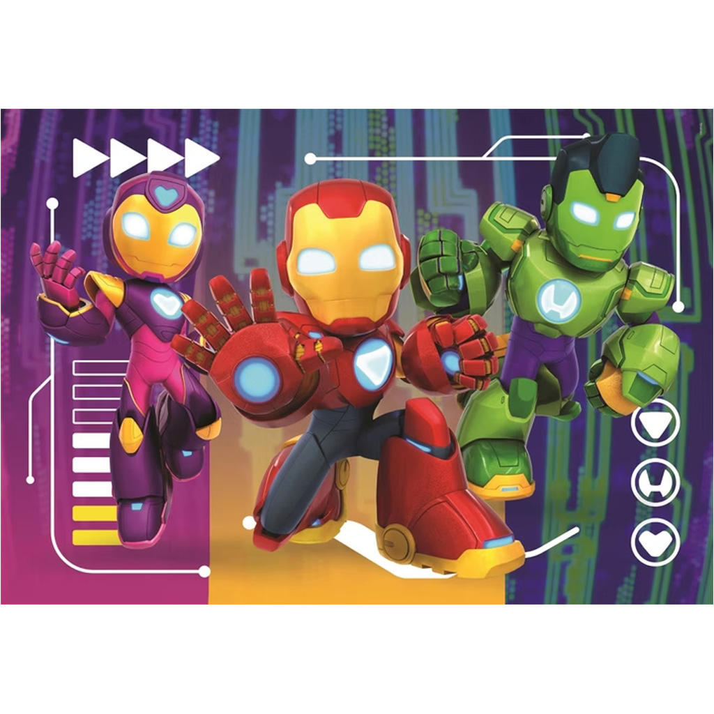 imagen de Puzzle Supercolor de 60 piezas de Iron Man y sus amigos - Clementoni 2