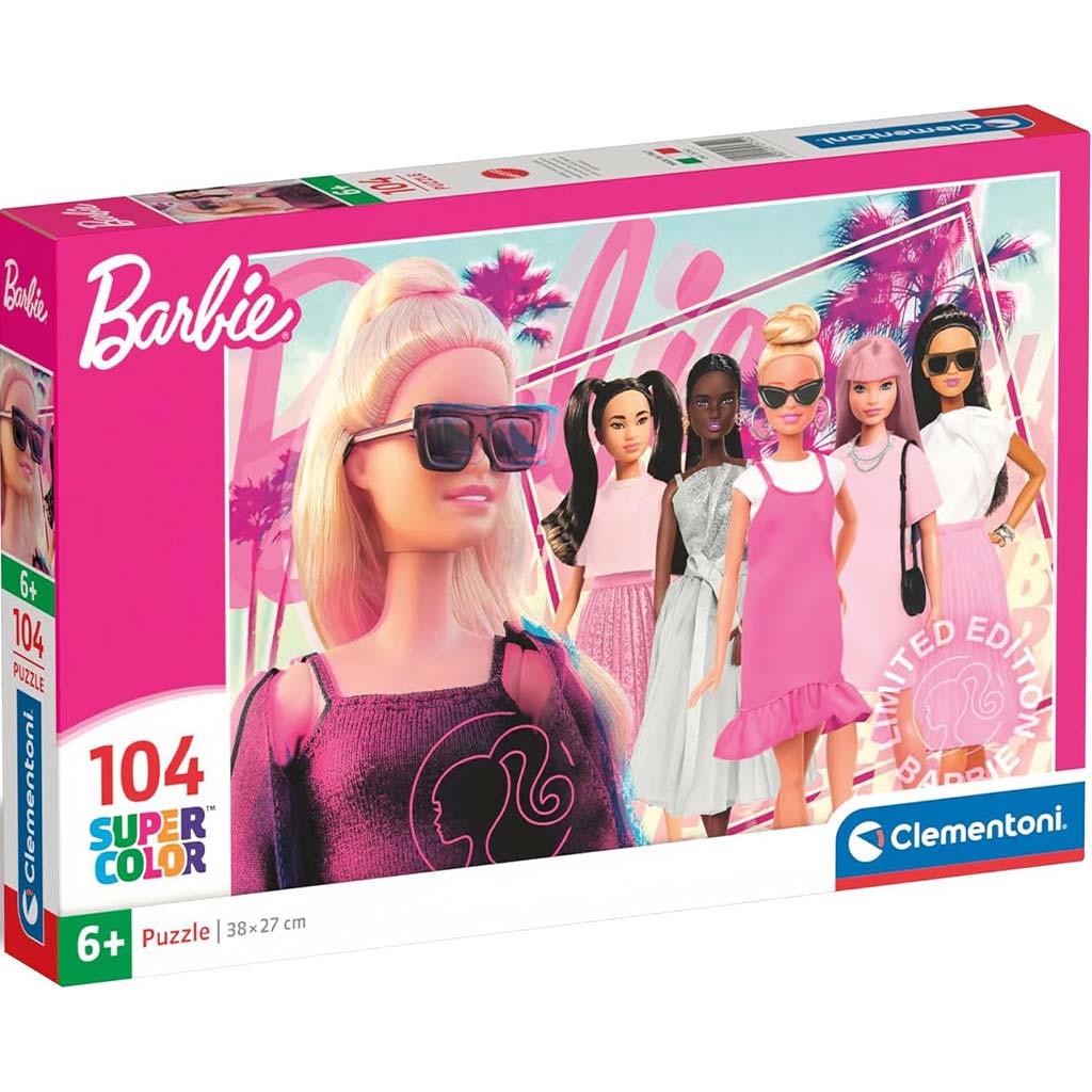 imagen de Puzzle Supercolor de Barbie de 104 piezas - Clementoni 1