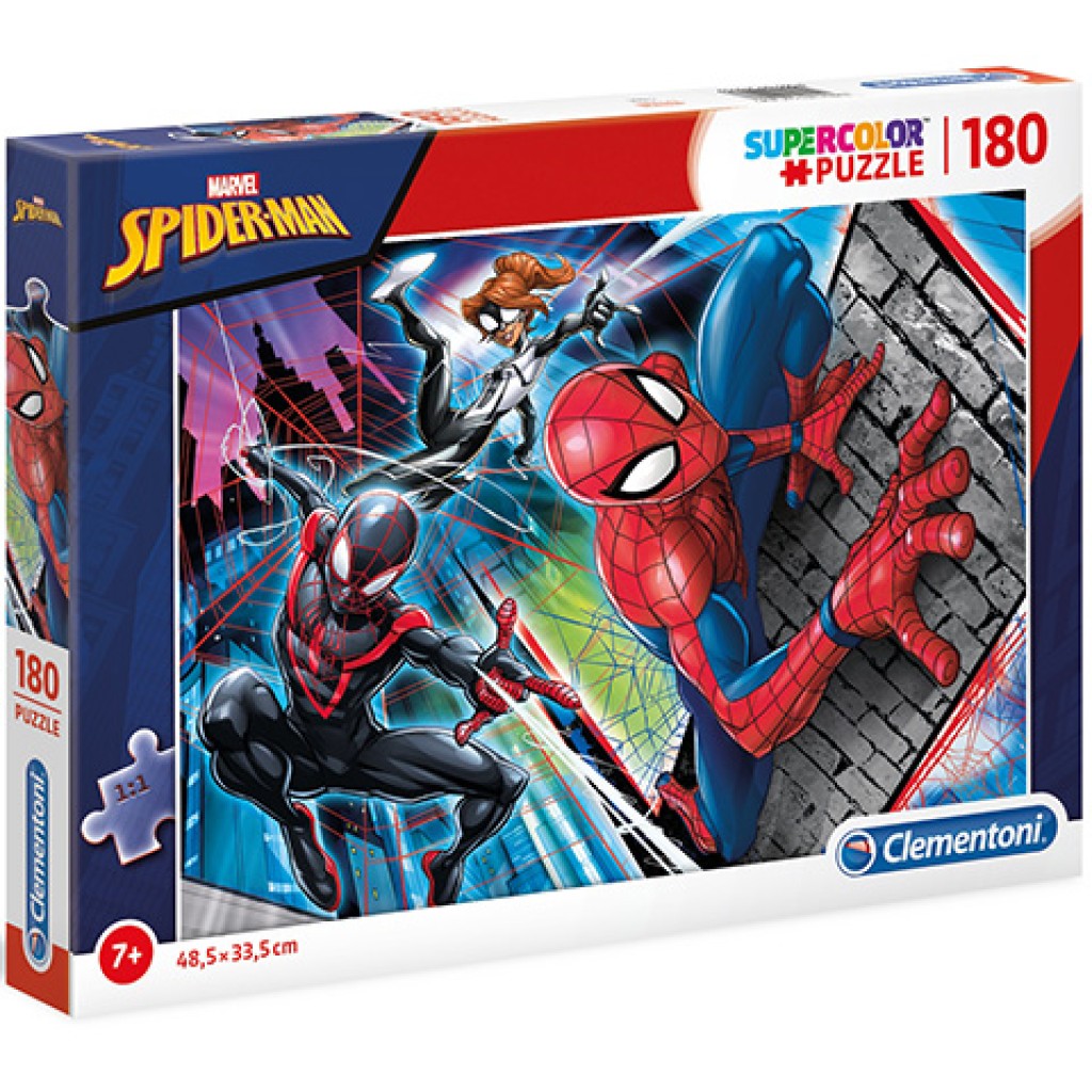 imagen de Puzzle Supercolor de Marvel Spiderman de 180 piezas - Clementoni 1