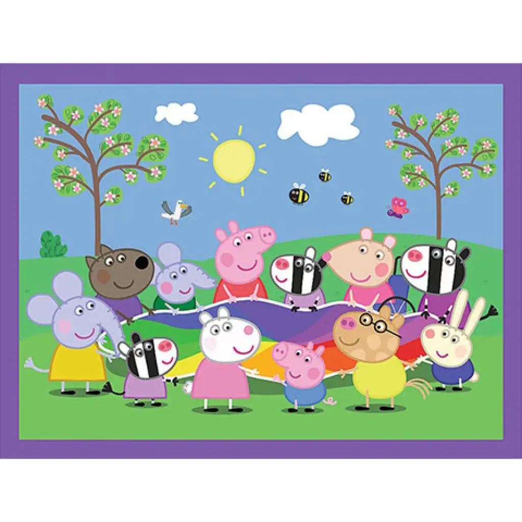 imagen de Puzzle y juego de memoria 2 en 1 de Peppa cerdita - Trefl 3