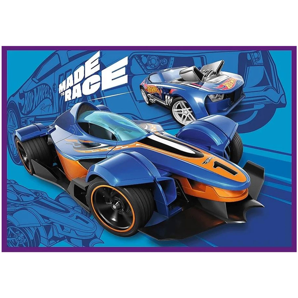 imagen de Puzzles de coches de carreras Hot Wheels 4x250 piezas - Trefl 2