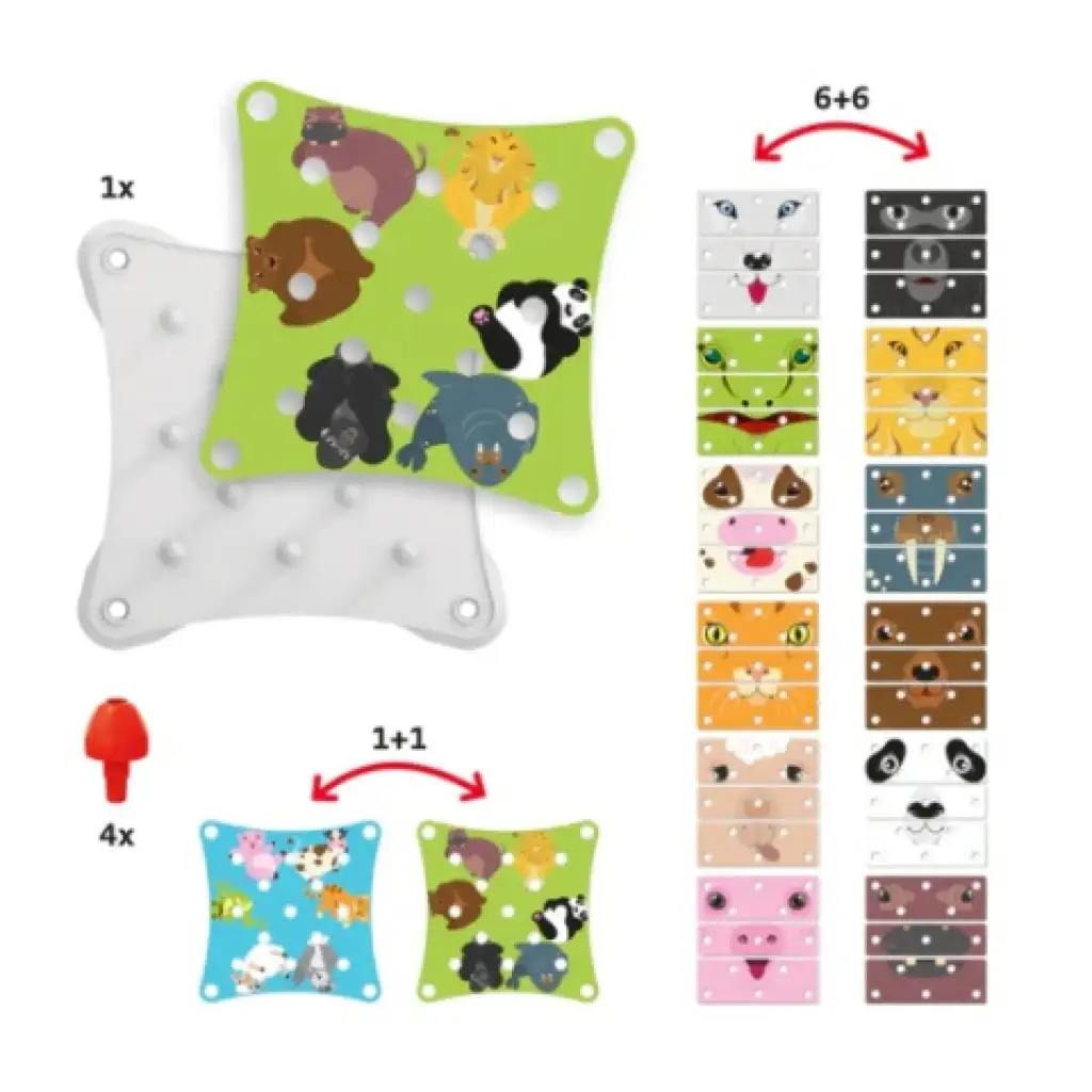 imagen de Quercetti: Crea una cara de animal puzzle 4