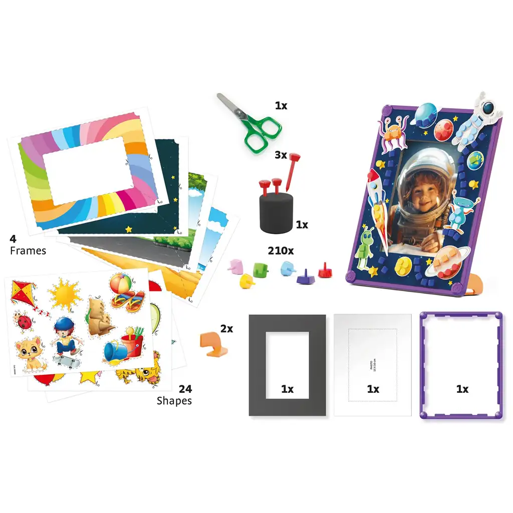 imagen de Quercetti: FantaFrame - Set de creación de marcos de fotos con accesorios 4