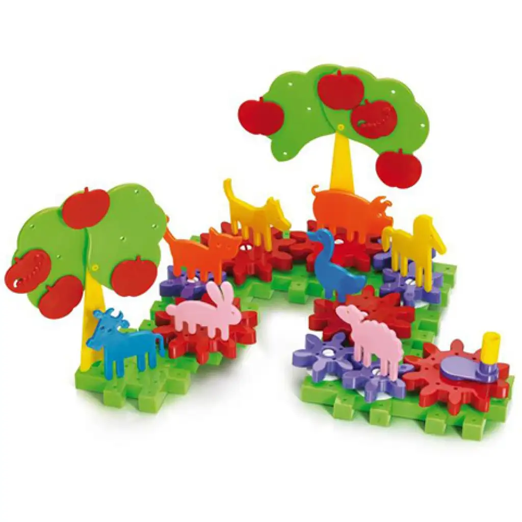 imagen de Quercetti: Georello Granja + Jungle juego de construcción de engranajes 110 piezas 2