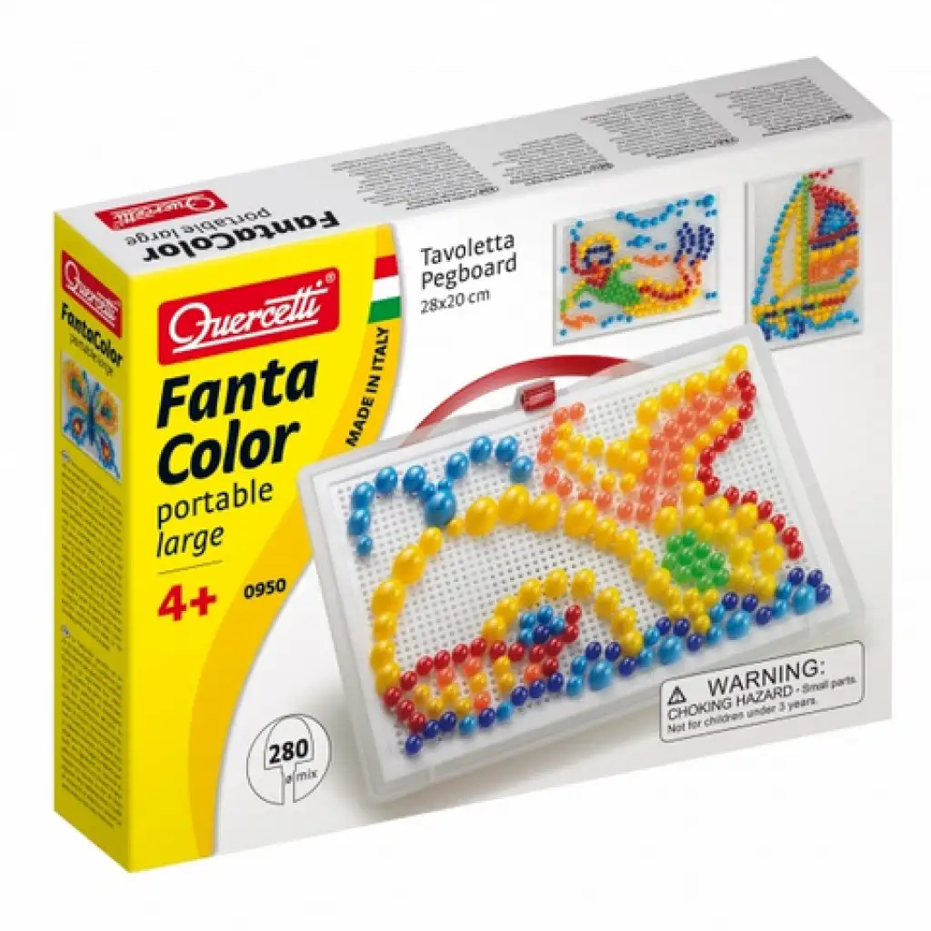 imagen de Quercetti: Juego de puntos de colores - ballena 280 piezas 1